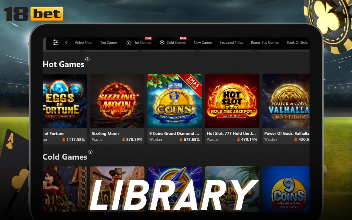 Library 18Bet Casino