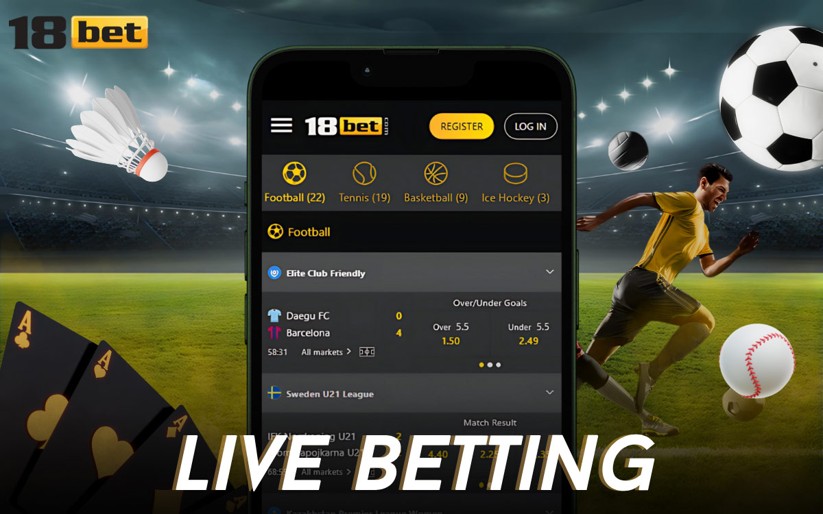 Live Betting 18Bet